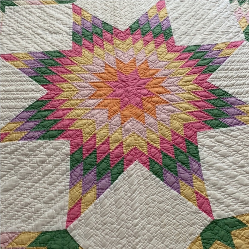 Vintage broken star quilt - Picture 2 of 2